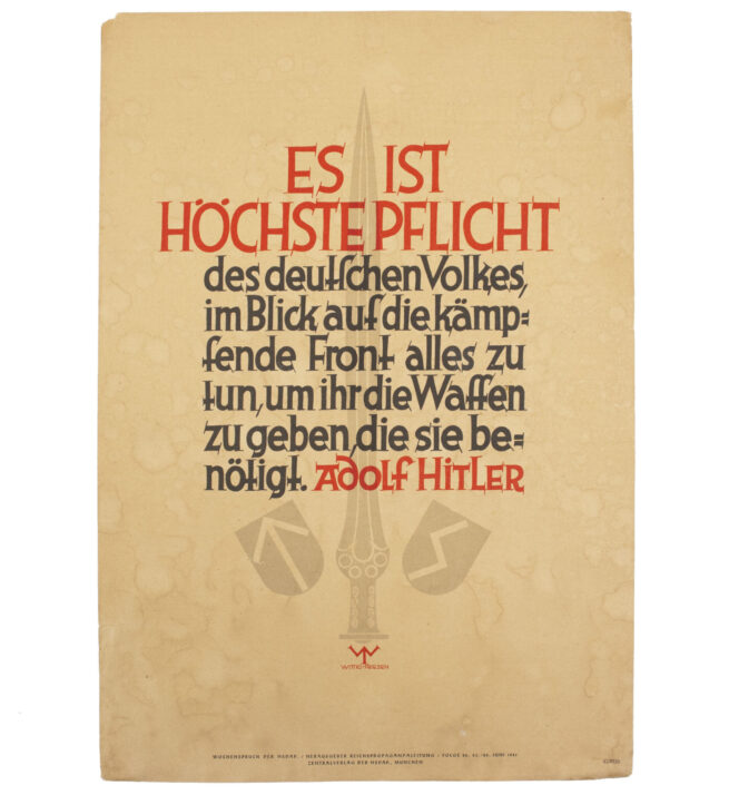 WWII German NSDAP Wochenspruch (Hitler) (1941)