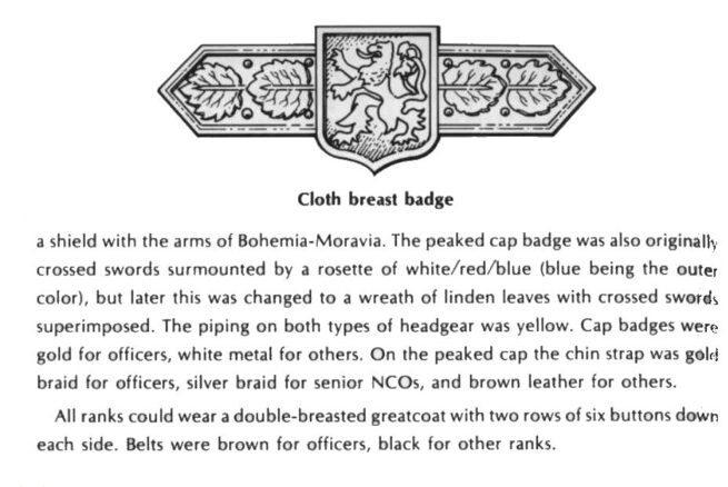 WWII Protetorate Bohemia-Moravia cloth breast badge (extremely rare!)
