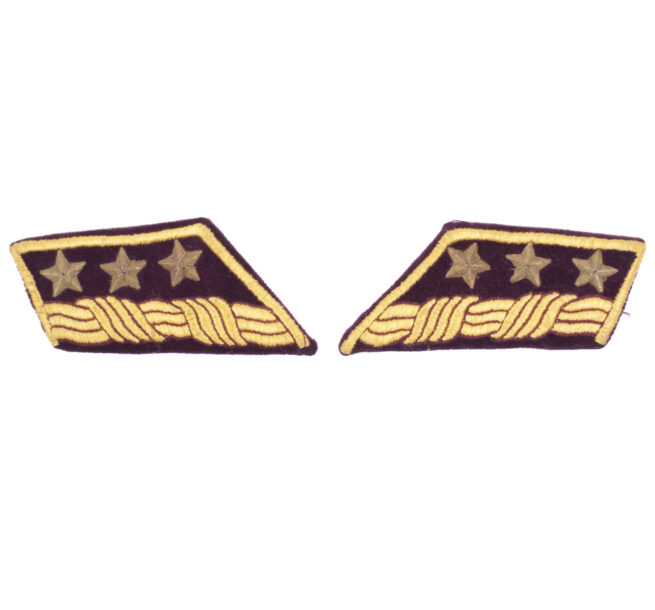 WWII Slovak Armed Forces Colonel collar tabs (Very Rare!)