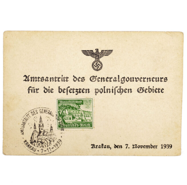 (Postcard) Amtsantritt des Generalgouverneurs für die Besetzten Polnische Gebiete (1939)