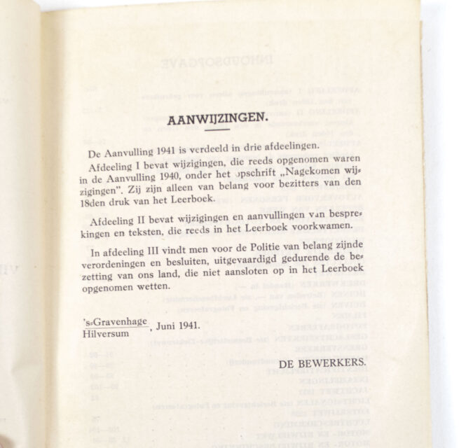 (Book) Leerboek voor de Politie - Aanvulling Juni 1941