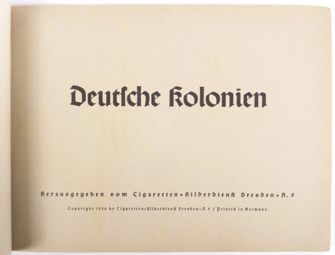 Cigarette cards collectorsalbum Deutsche Kolonien