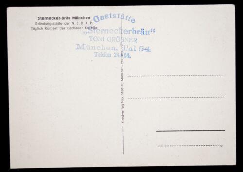 (Postcard) Sternecker Bräu München Gründungsstätte der NSDAP