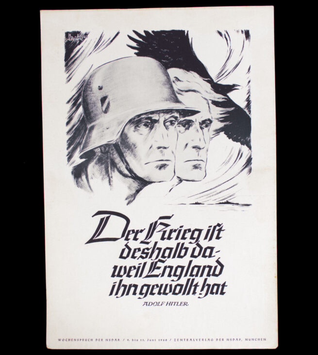 WWII German NSDAP Wochenspruch (Hitler) (1940)