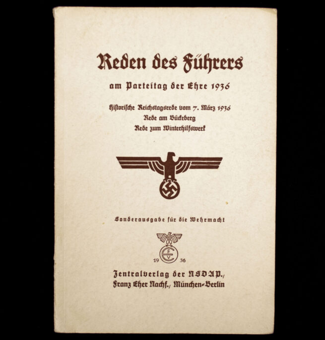 (Brochure) Die Reden Hitlers am Reichsparteitag der Ehre (1936)