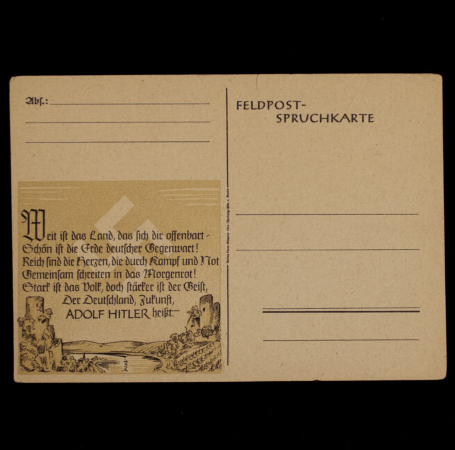 (Postcard) Feldpost-Spruchkarte (Adolf Hitler)