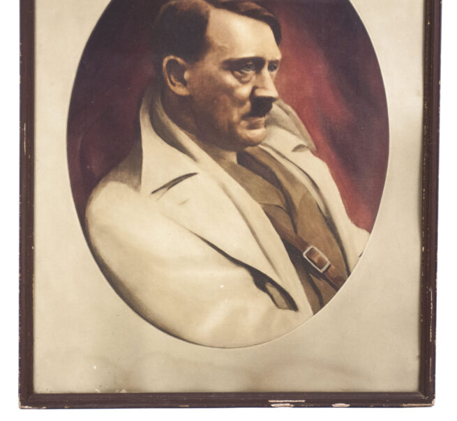 WWII large Adolf Hitler framed Poster-Print 72 x 58 cm)