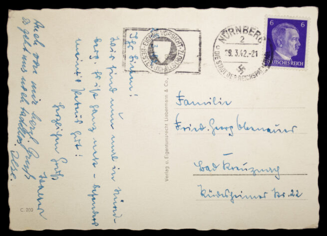 (Postcard) Reichsparteitag Nürnberg Reichsjugendherberge Lüginblau