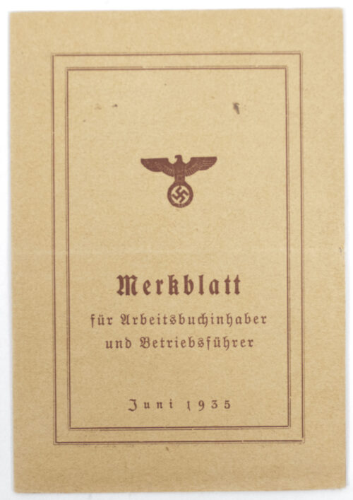 Arbeitsbuch second type Arbeitsamt München