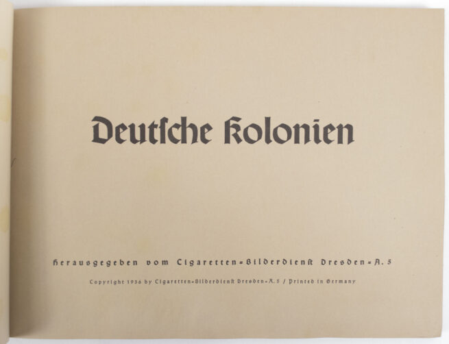 Cigarette cards collectorsalbum “Deutsche Kolonien”