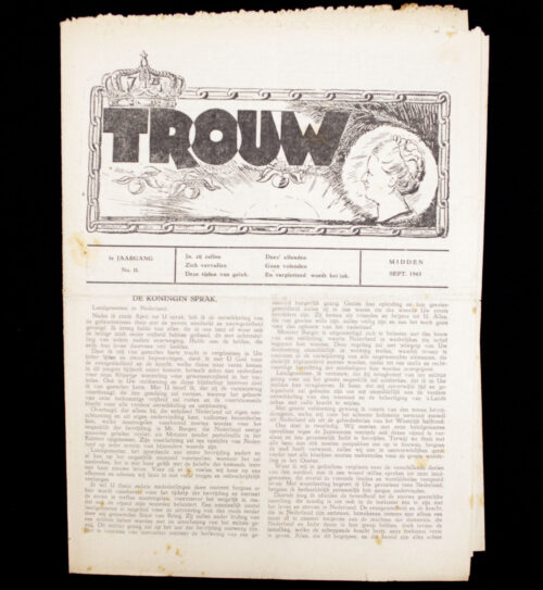 (Illegalresistence newspaper) Trouw 1e. Jaargang No.11 - September 1943