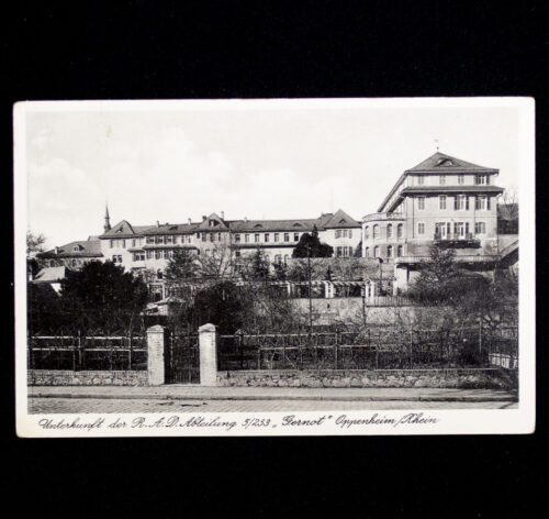 (Postcard) Reichsarbeitsdienst (RAD) - Unterkunft der R.A.D Abteilung 5253 Gernot OppenheimRhein