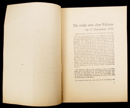 (Brochure) Rede van den Führer en Rijkskanselier Adolf Hitler (1941)