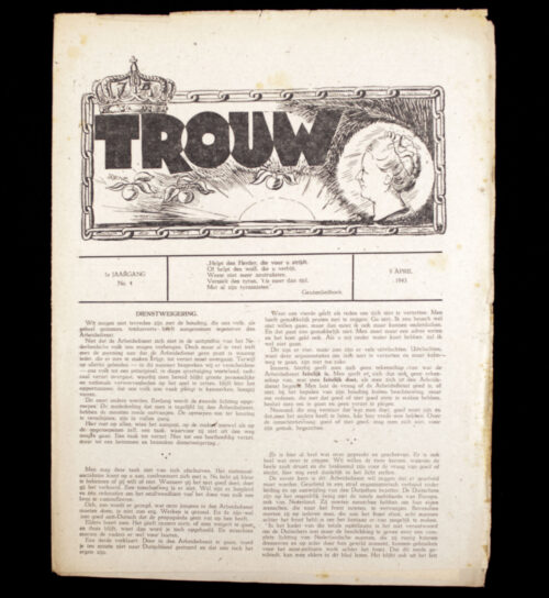 (Dutch resistence newspaper) Trouw 1e. Jaargang No.4 - 8 April 1943