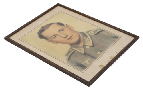 (Photo) Whermacht (Heer) Large framed color photo (size 41 x 32 cm).