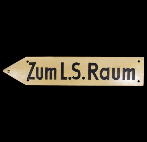 WWII Luftschutz Zum L.S. Raum sign (IT STILL GLOWS!)