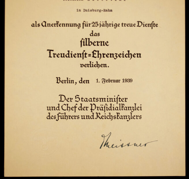 WWII German citationgroup with Kriegsverdienstmedaille + Treudienst Ehrenzeichen 25 Jahre