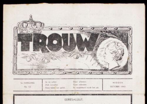 (Illegalresistence newspaper) Trouw 1e. Jaargang No.11 – October 1943