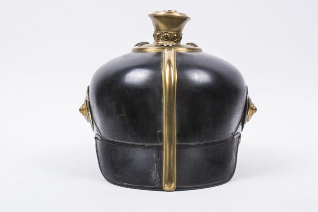 (WWI) Sachsen Officers Pickelhaube with Parade Bush