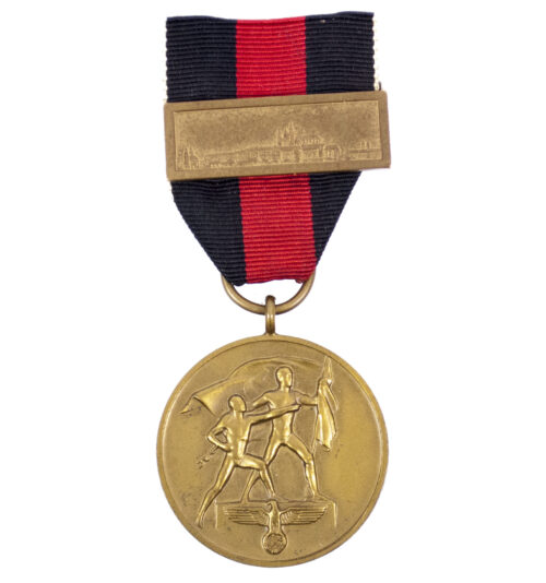 Sudetenland Annexation medal with Prageburg clasp