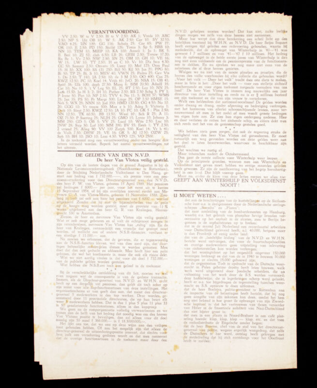 (Illegalresistence newspaper) Trouw 1e. Jaargang No.11 - September 1943