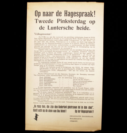 (NSB) Hagespraak document Op naar de Hagespraak (1937)