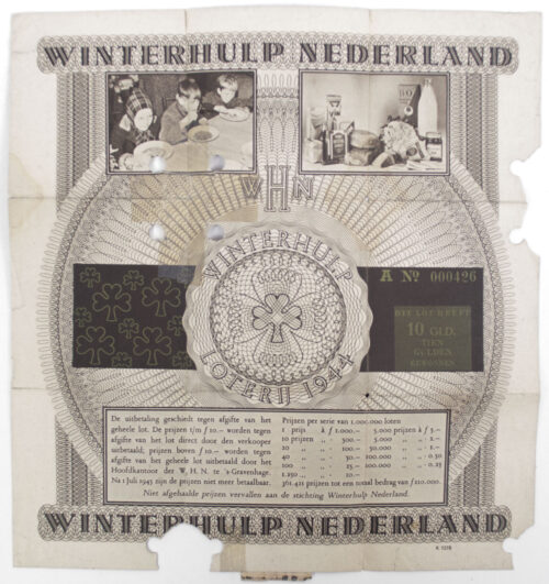 (NSB) Winterhulp Nederland (WHN) Loterij 1944 (WINNING TICKET!)