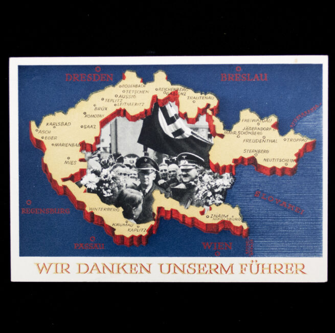 (Postcard) Sudetenland Annexaton on 1 oktober 1938