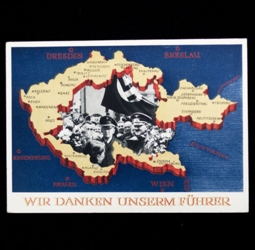 (Postcard) Sudetenland Annexaton on 1 oktober 1938