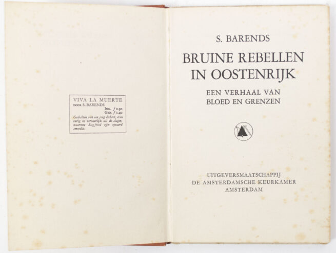 (Book) S. Barends - Bruine rebellen in Oostenrijk + promotional flyer (!)