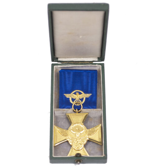 Polizei Dienstauszeichnung 5 Jahre mit Etui Police 25 Years service medal + case