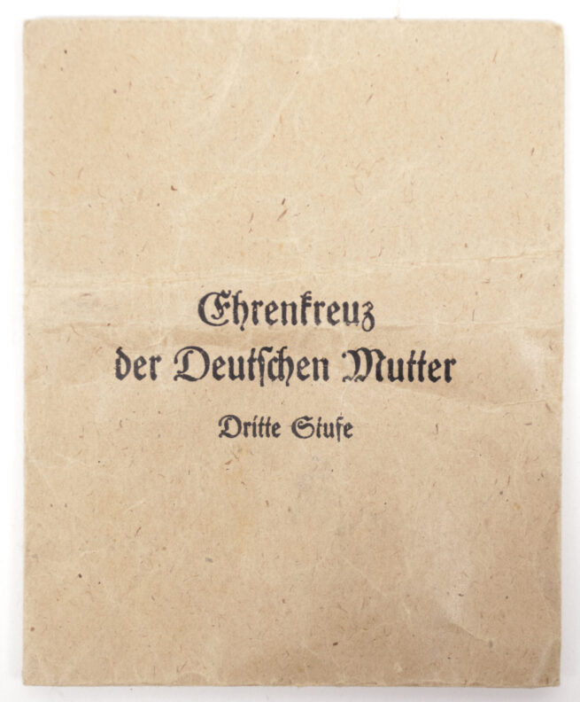 Mutterkreuz Mothersross bronze with enveloppe (maker Gottlieb & Sohne)