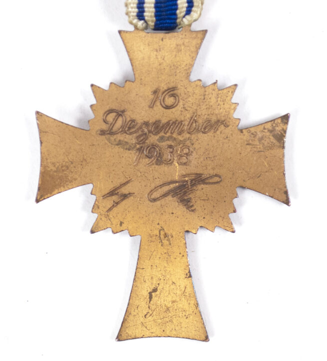 Mutterkreuz Mothersross bronze with enveloppe (maker Sohne, Heubach & Co)