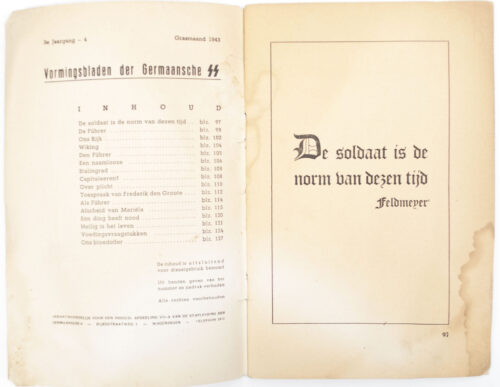 Dutch-SS – SS Vormingsbladen Jrg 3. No.4