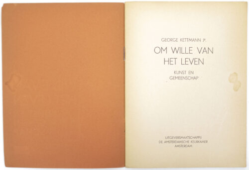 (NSB brochure) George Kettmann - Om wille van het leven, kunst en gemeenschap (1936)