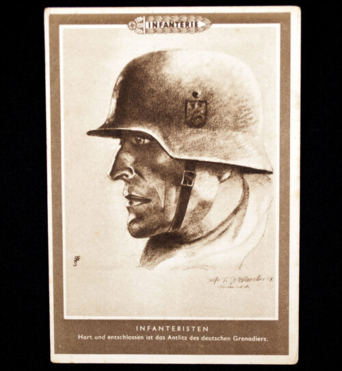 (Postcard) Infanteristen - Hart und entschlossen ist das Antlitz des deutschen Grenadier
