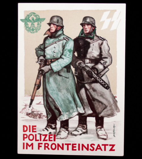 (Postcard) SS Die Polizei im Fronteinsatz