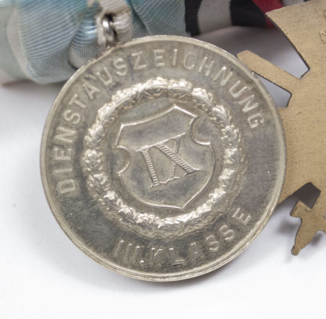 WWI Bayern Bavaria double medalbar with Dienstauszeichnung III Klasse + Frontkämpfer Ehrenkreuz