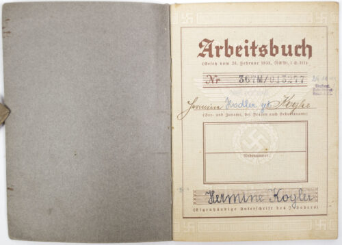 Arbeitsbuch second type from Abeitsamt Bruck a.d.Mur