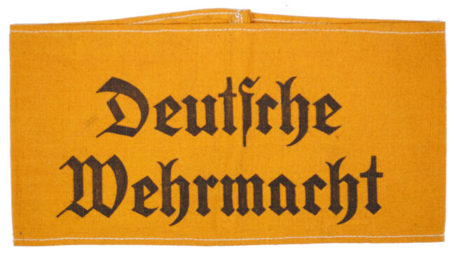 Armband Deutsche Wehrmacht used in the Netherlands, stamped Doetinchem.