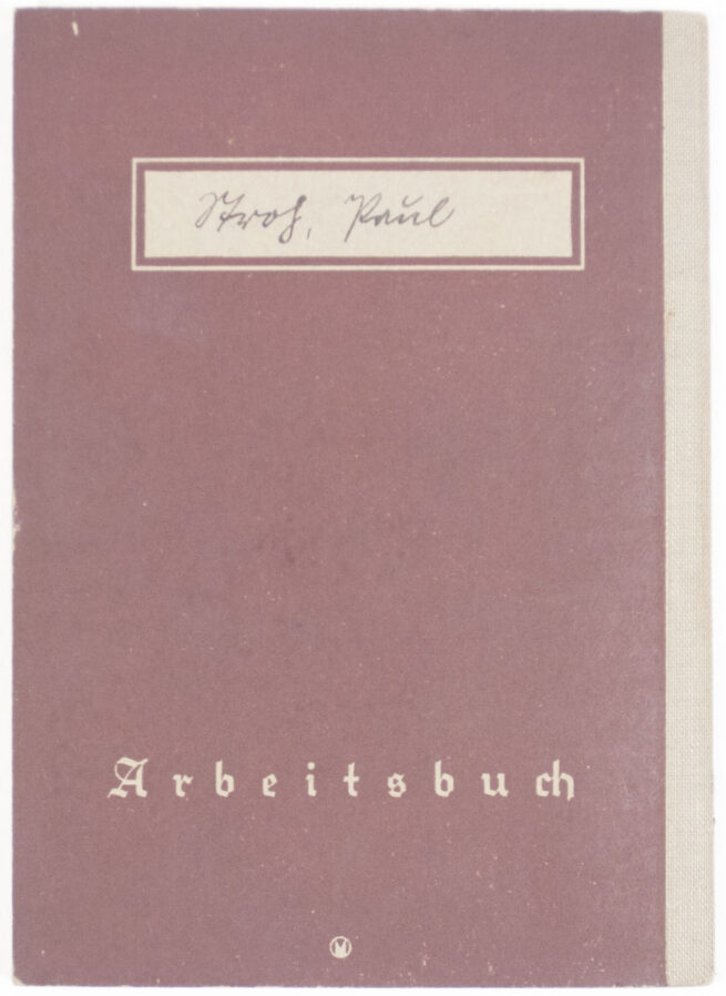 Arbeitsbuch second type from Arbeitsamt Schneidemühl + Merkblatt