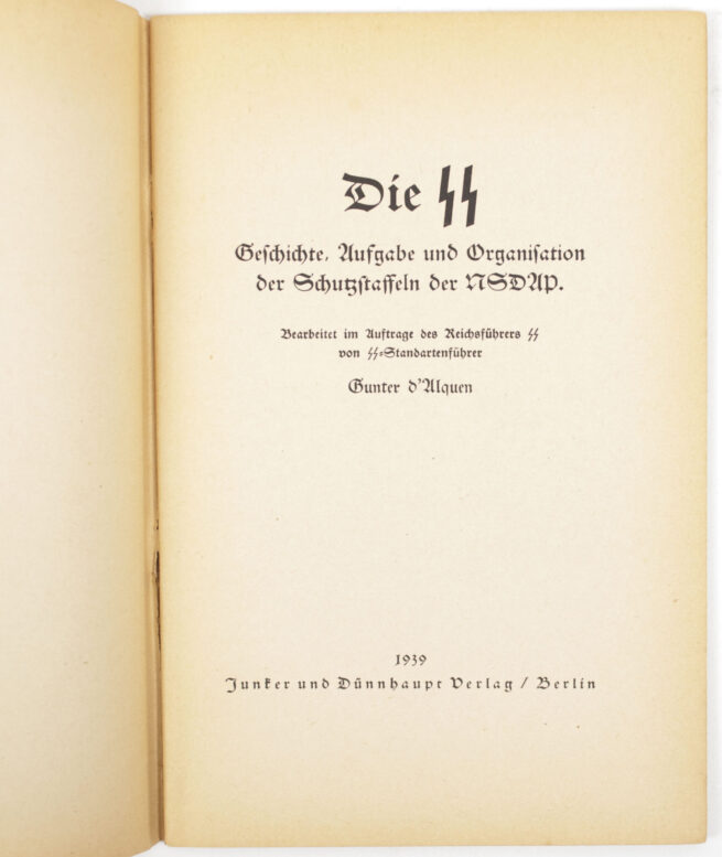 (Brochure) Die SS, Geschichte, Aufgabe, und Orgnisation der Schutzstaffeln der NSDAP