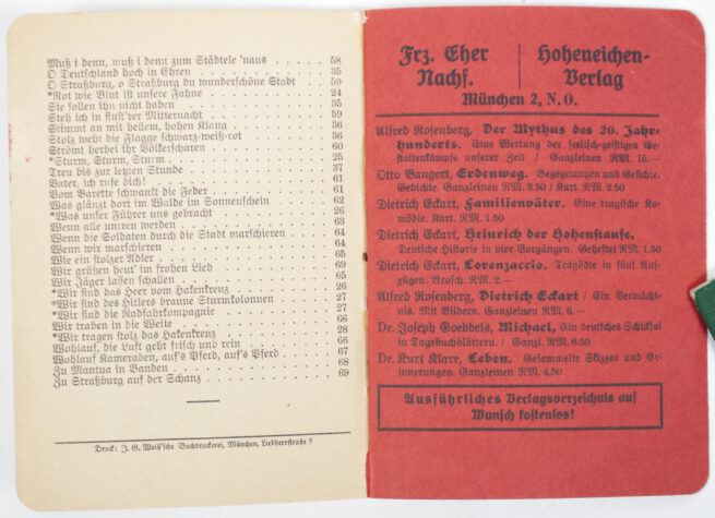 Liederbuch der Nationalsozialistischen Deutschen Arbeiterpartei (1931)