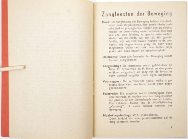 (Brochure NSB) Zomerzangfeesten der NSB (variation 1) (1943)