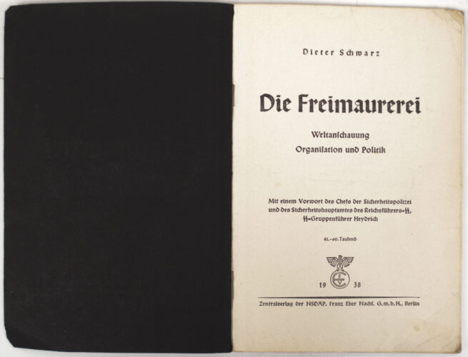(Brochure) SS - Dieter Schwarz - Die Freimaurerei (1938)