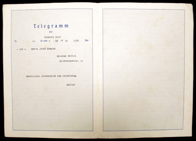 Deutsche Reichspost Telegramm (1941)