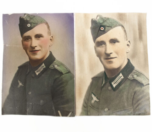 Wehrmacht (Heer) Two large color portraitphoto's (35 x 25 cm)