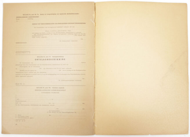 Nederlandsche Arbeidsdienst (NAD) Ontwerp-Voorschrift Registratie (1944)