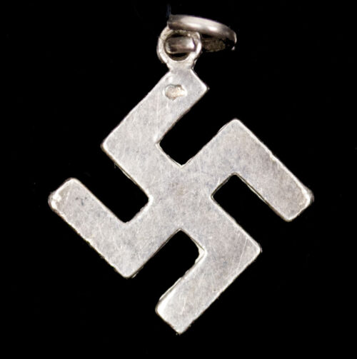 Small silver (hallmarked) swastika pendant (for on a necklace)