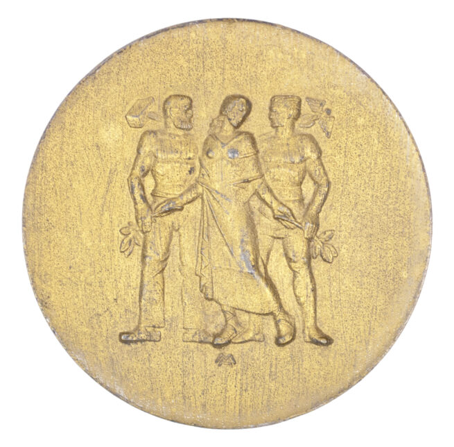 WWII German plaque in gold Für langjährige Mitarbeit im Dienste der pfälzischen Wirtschaft